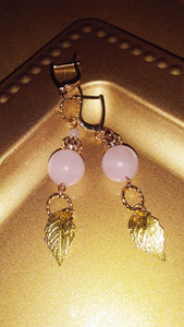 SUMMON ALL BEAUTY - VENUS - rose quartz earrings-filigree