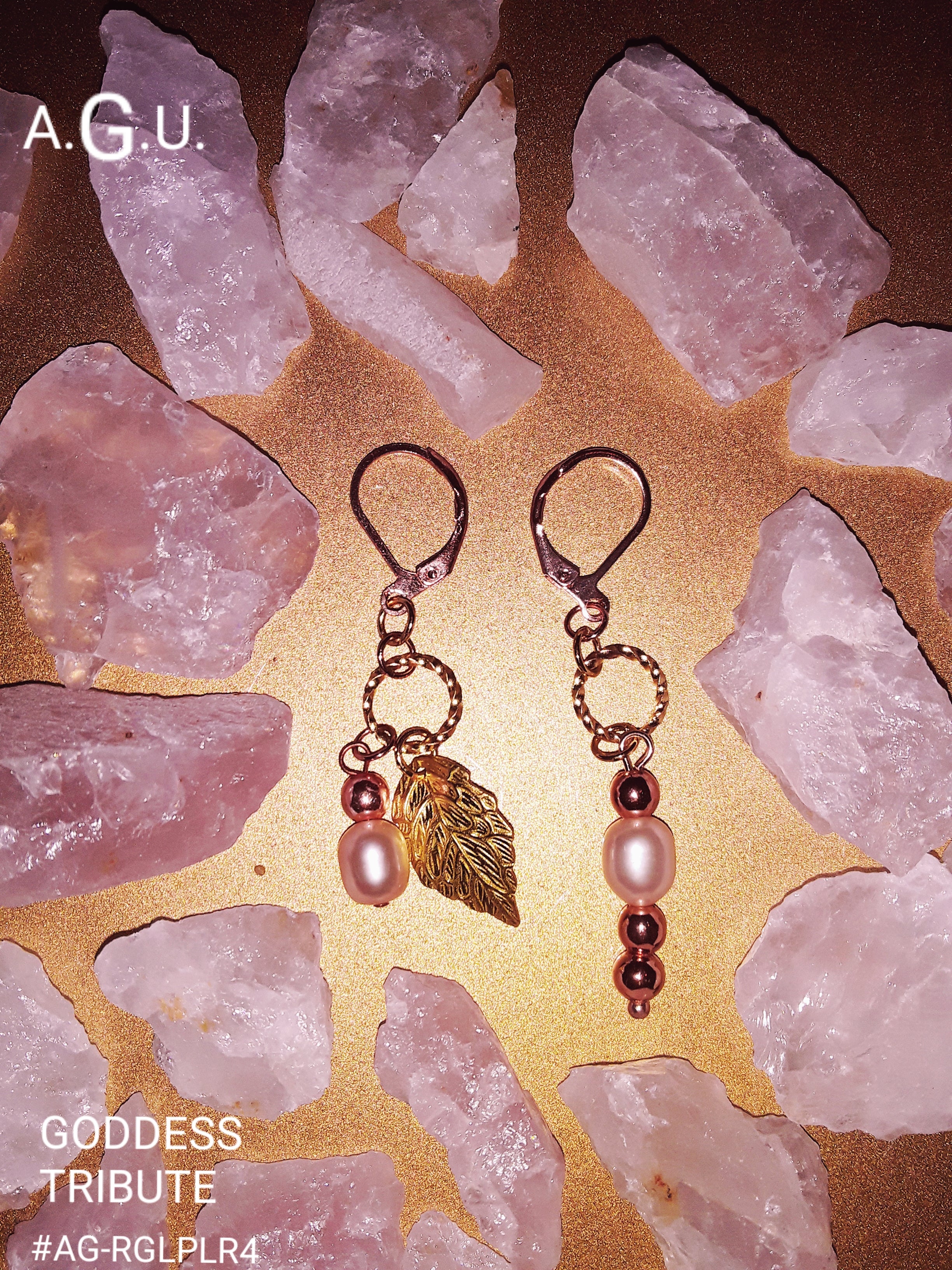 GODDESS TRIBUTE - dangle pearl earrings