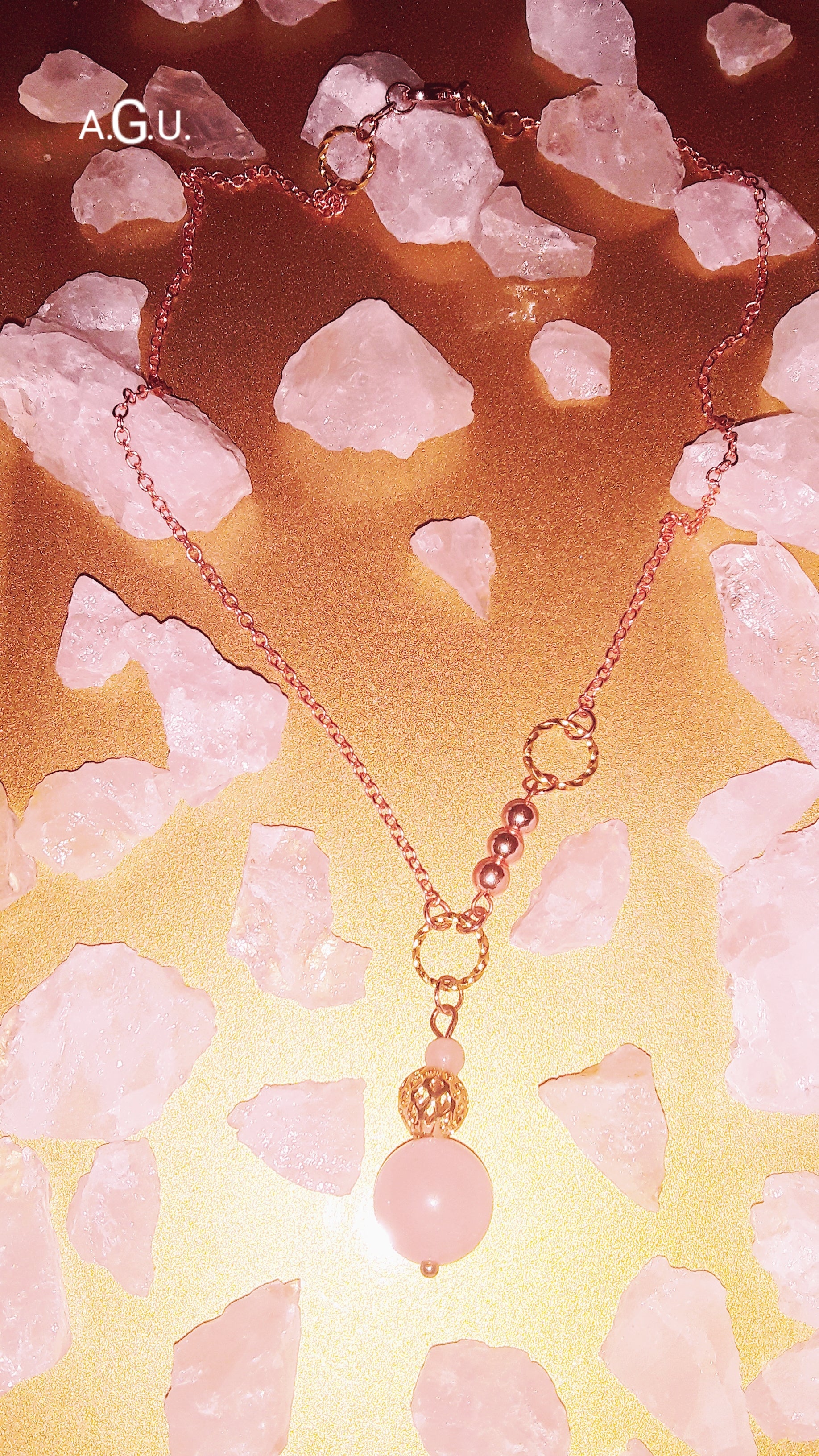 CALL ME GODDESS- VENUS - rose quartz- necklace