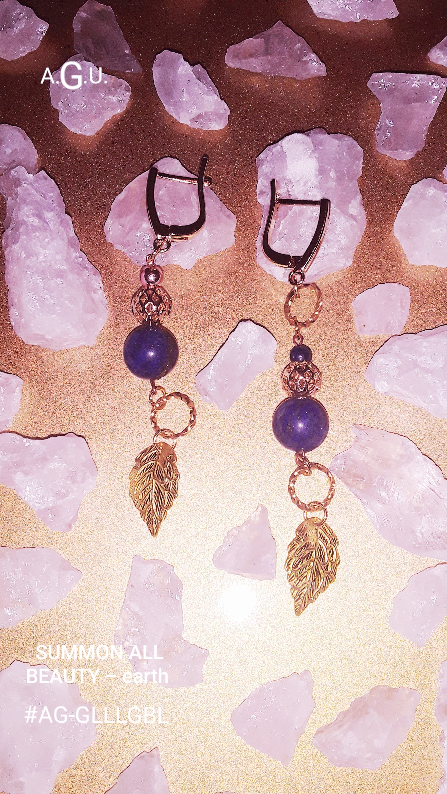 SUMMON ALL BEAUTY - EARTH - lapis lazuli - earrings - filigree