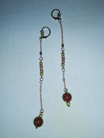 Load image into Gallery viewer, GO FOR GOLD - drop earrings - goldstone
