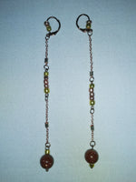 Load image into Gallery viewer, GO FOR GOLD - drop earrings - goldstone
