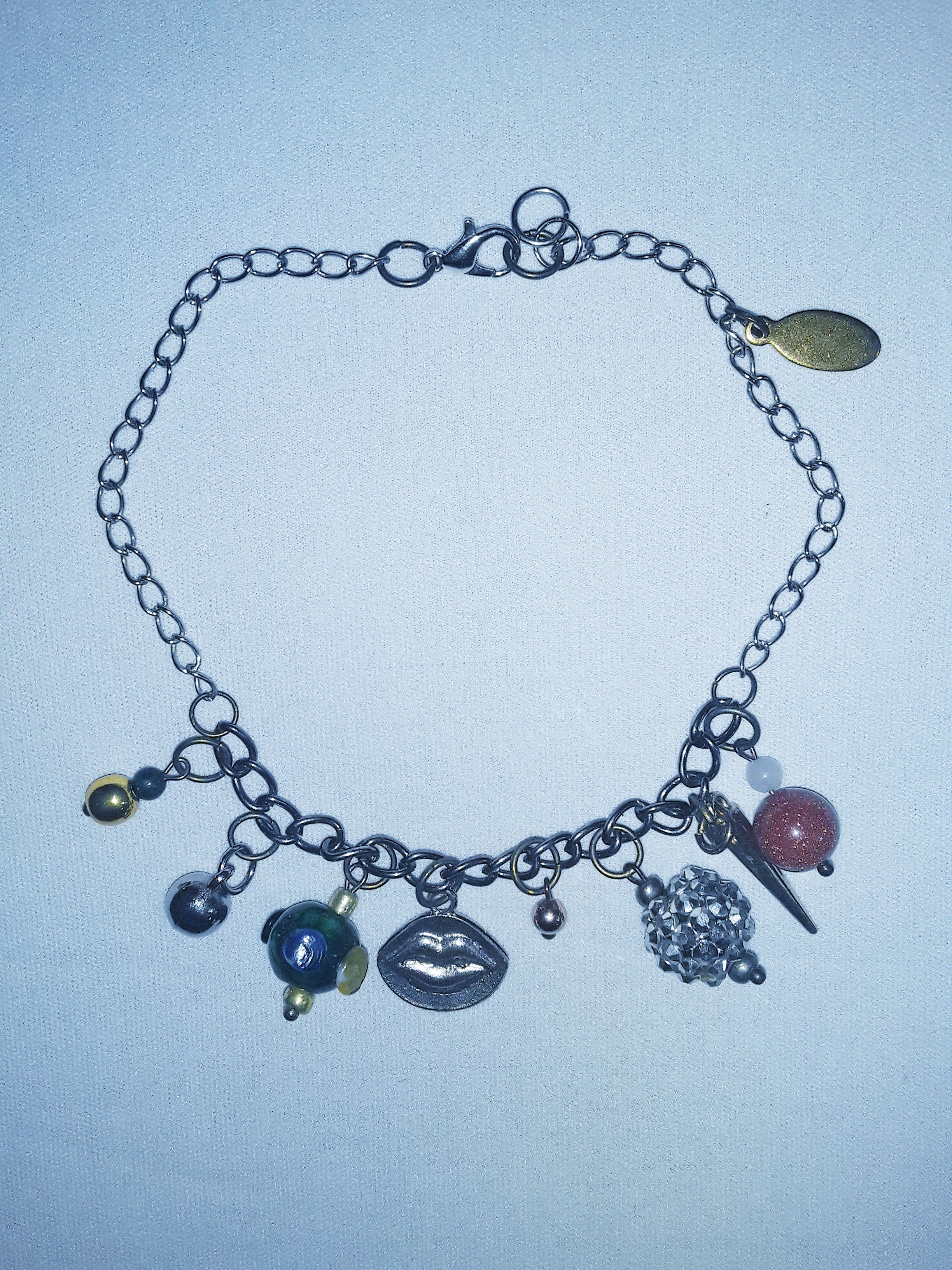 CHARMING JINGLE - charm anklet - pewter