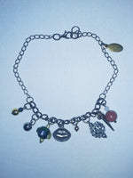 Load image into Gallery viewer, CHARMING JINGLE - charm anklet - pewter
