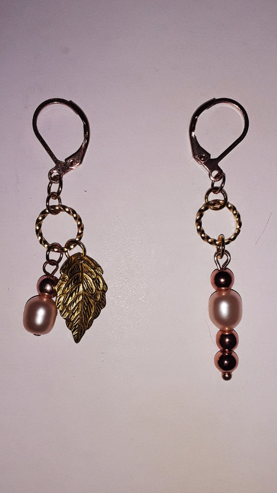 GODDESS TRIBUTE - dangle pearl earrings