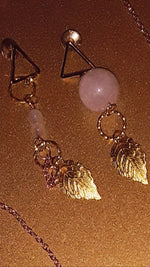 Load image into Gallery viewer, GODDESS GREAT  - dangle earrings - rose quartz
